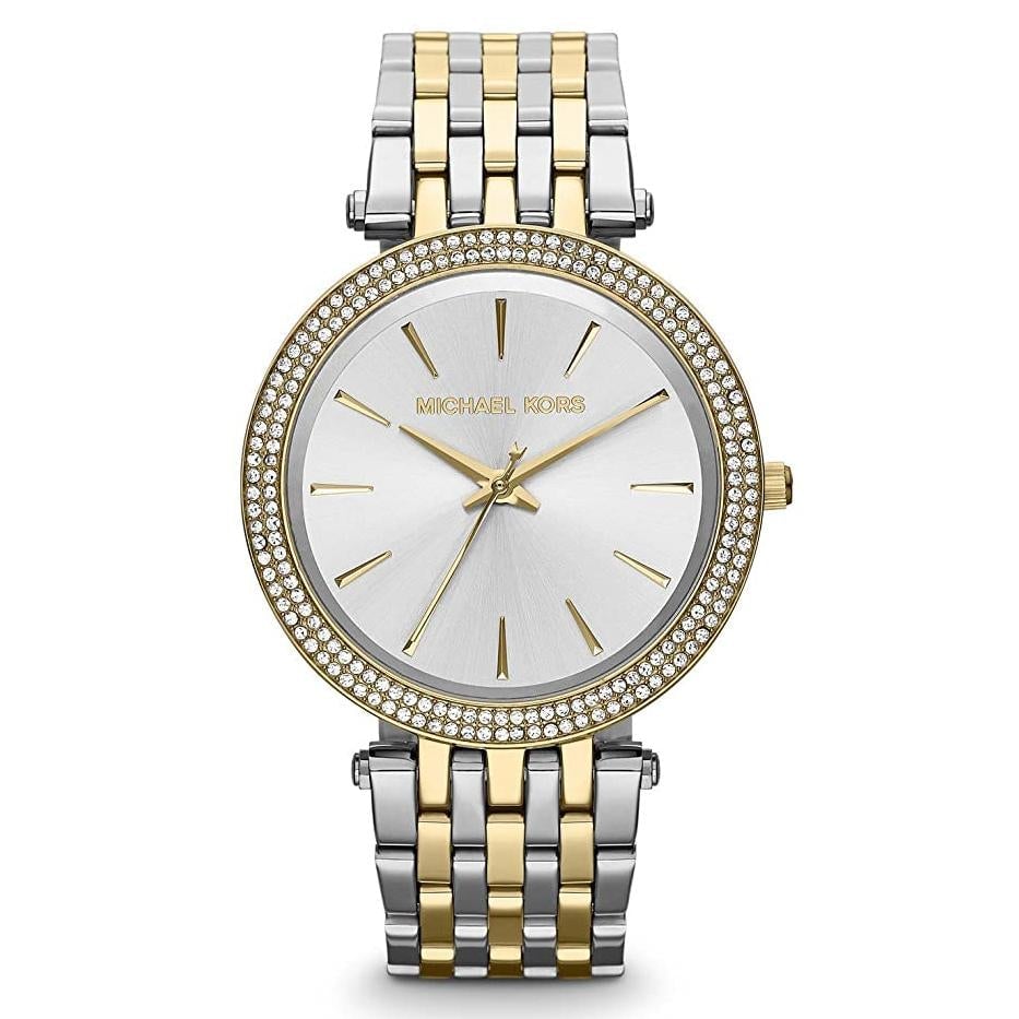 Michael Kors Ladies Darci Silver Two Tone Watch - MK3215